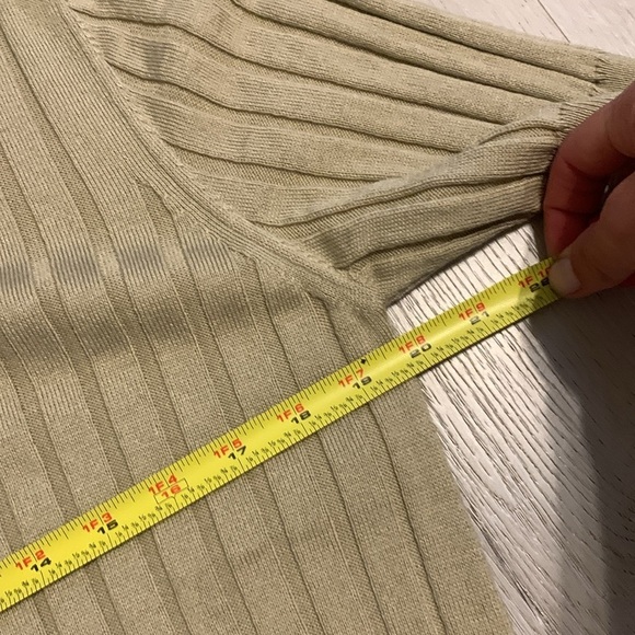 ASOS Design Men’s Muscle Fit Knit Polo Ribbed Short Sleeve‎ tan size XL fitted - Picture 8 of 9